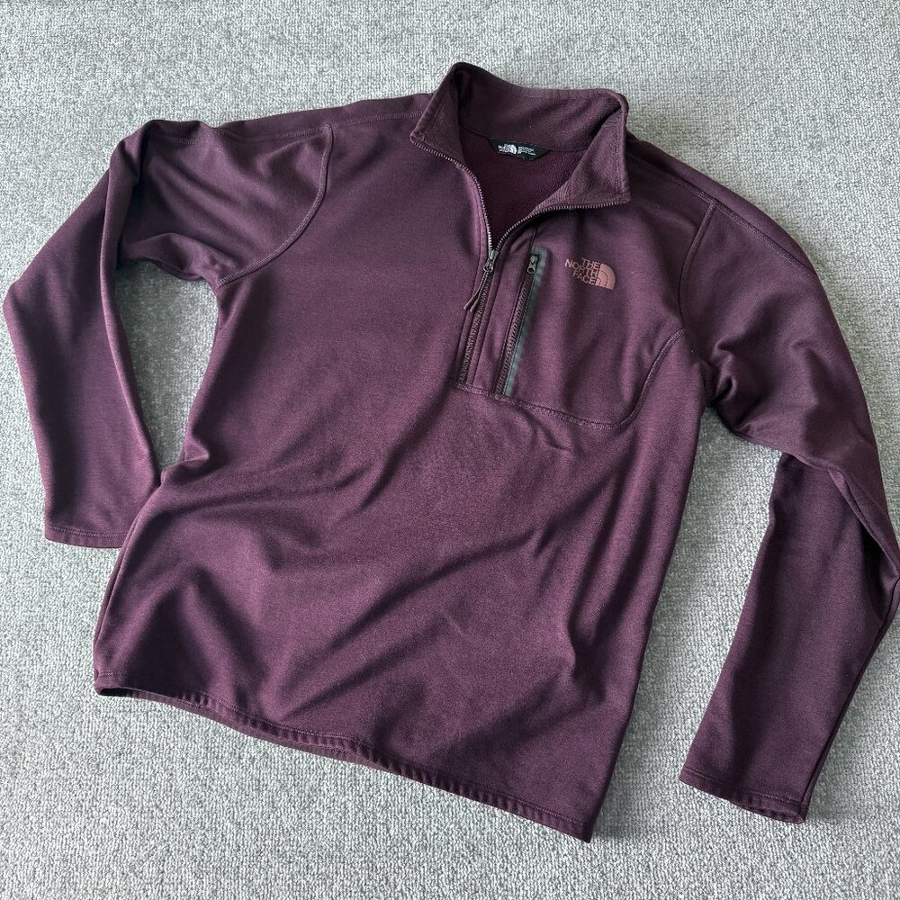 The North Face Canyonlands 1/2 Zip Fleece Pullover Men's Medium Burgundy